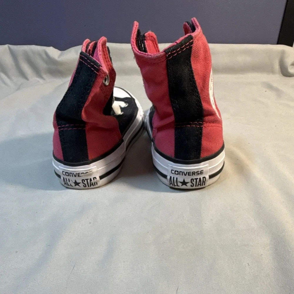 Converse Chuck Taylor All Star Kids High Top Canvas Sneakers Black/Red/White 11